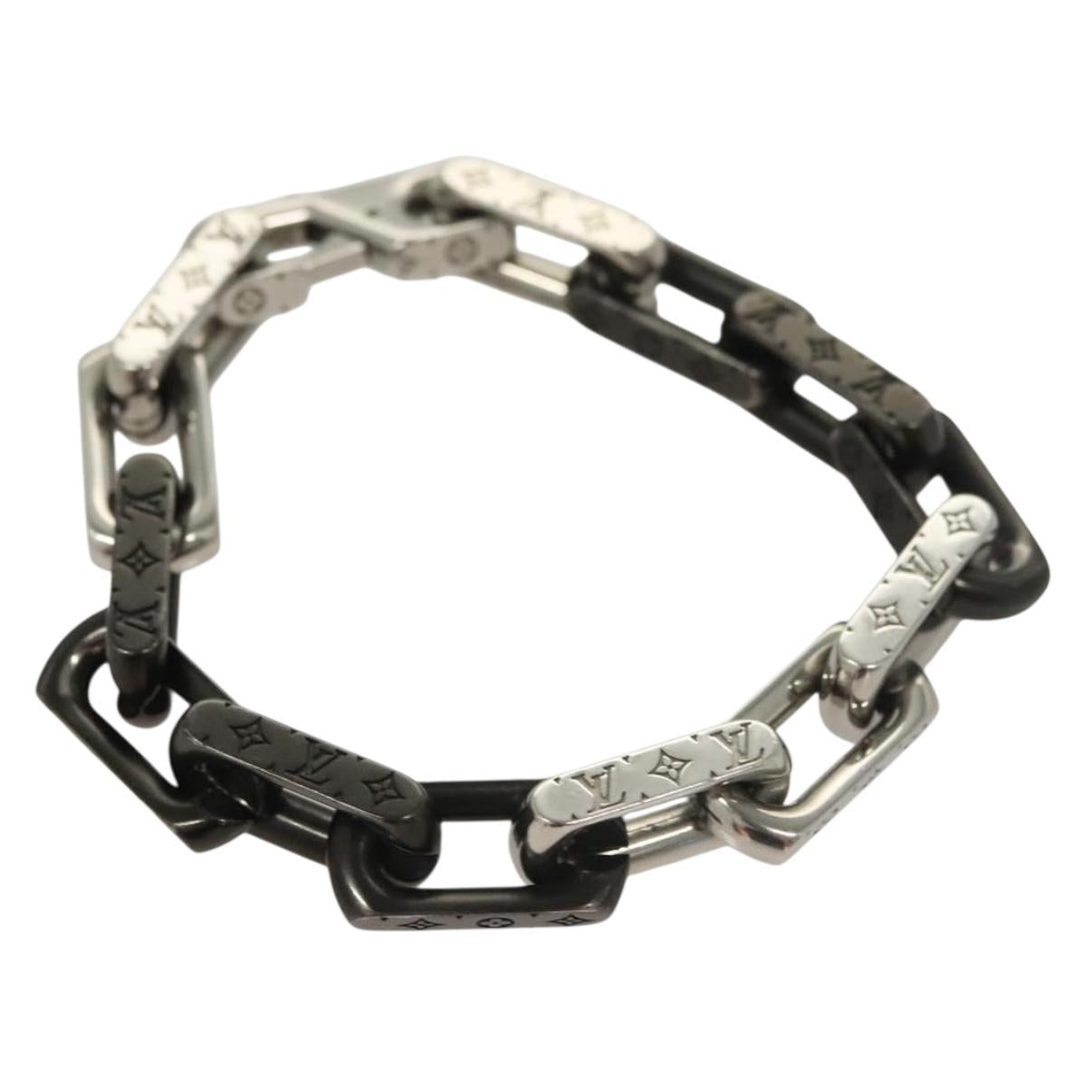 LOUIS VUITTON Bracelet Monogram Chain metal Silver tone M00686 LV 133205
