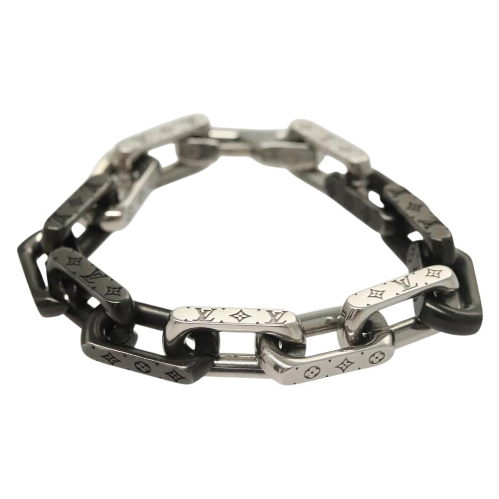 LOUIS VUITTON Bracelet Monogram Chain metal Silver tone M00686 LV 133205