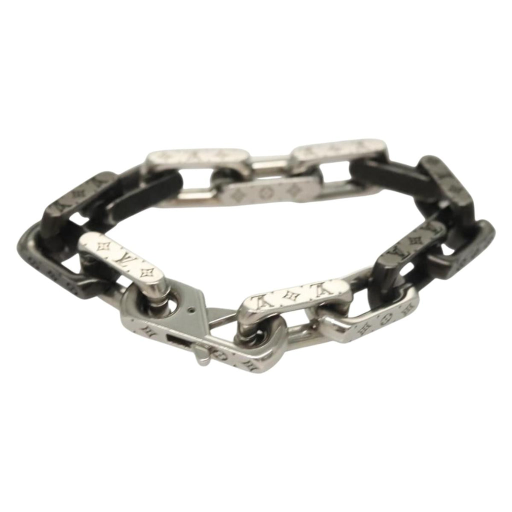LOUIS VUITTON Bracelet Monogram Chain metal Silver tone M00686 LV 133205