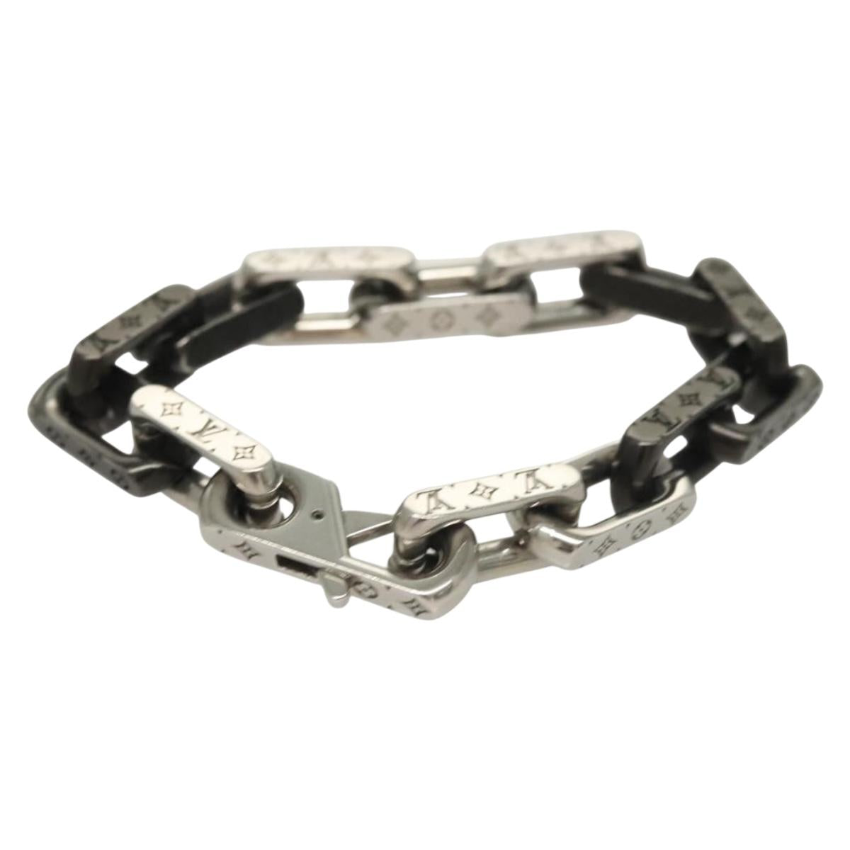 LOUIS VUITTON Bracelet Monogram Chain metal Silver tone M00686 LV 133205
