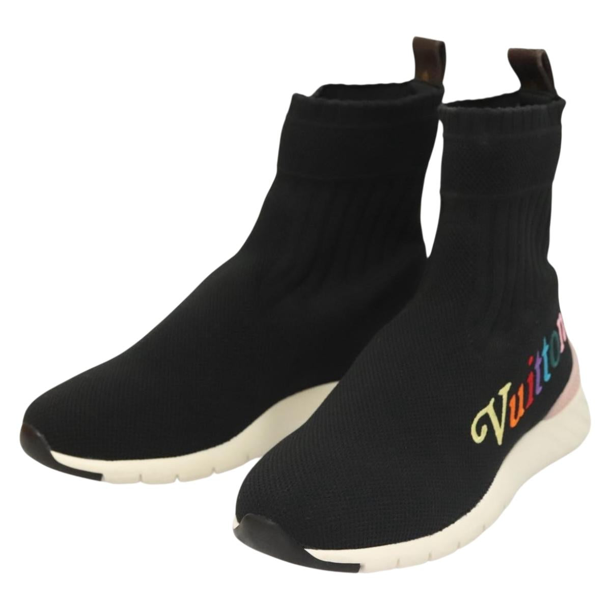 LOUIS VUITTON After Game Socks Sneakers Cotton Black LV 133282