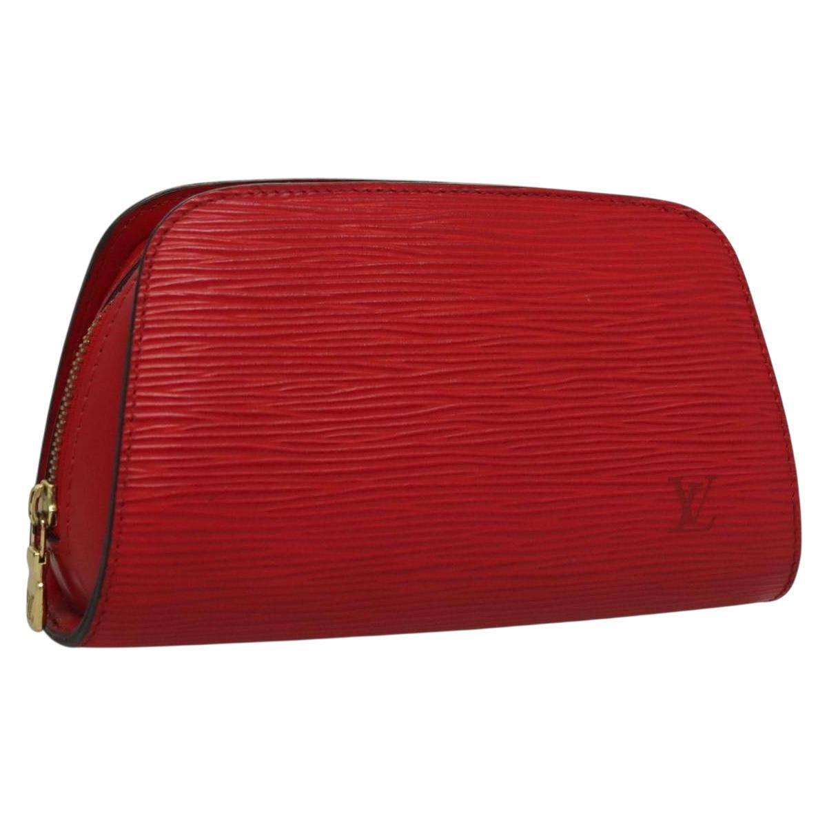 LOUIS VUITTON Epi Dauphine PM Pouch Castilian Red M48447 LV 133630