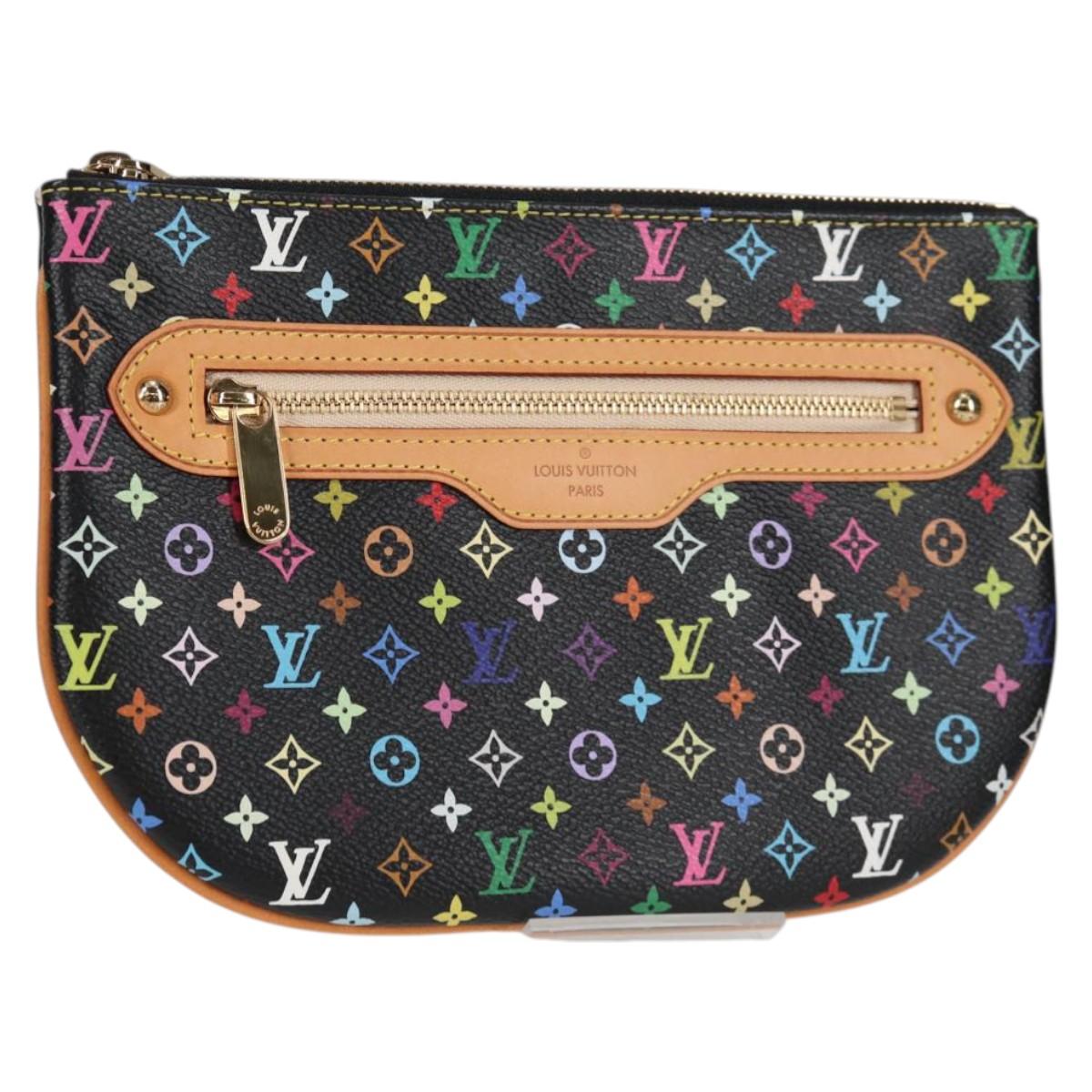 LOUIS VUITTON Monogram Multicolor Pochette GM Pouch Black M60030 LV 133668V
