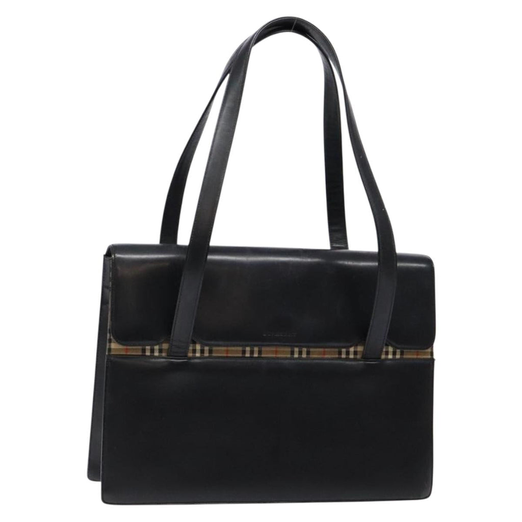 BURBERRY Hand Bag Leather Black 133790
