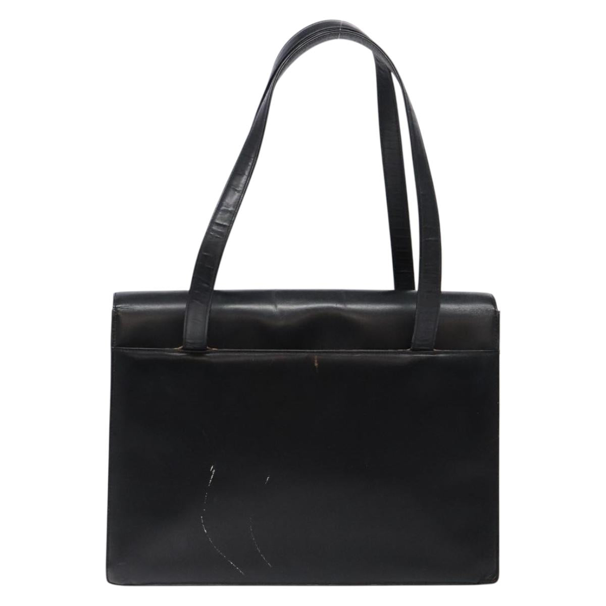 BURBERRY Hand Bag Leather Black 133790