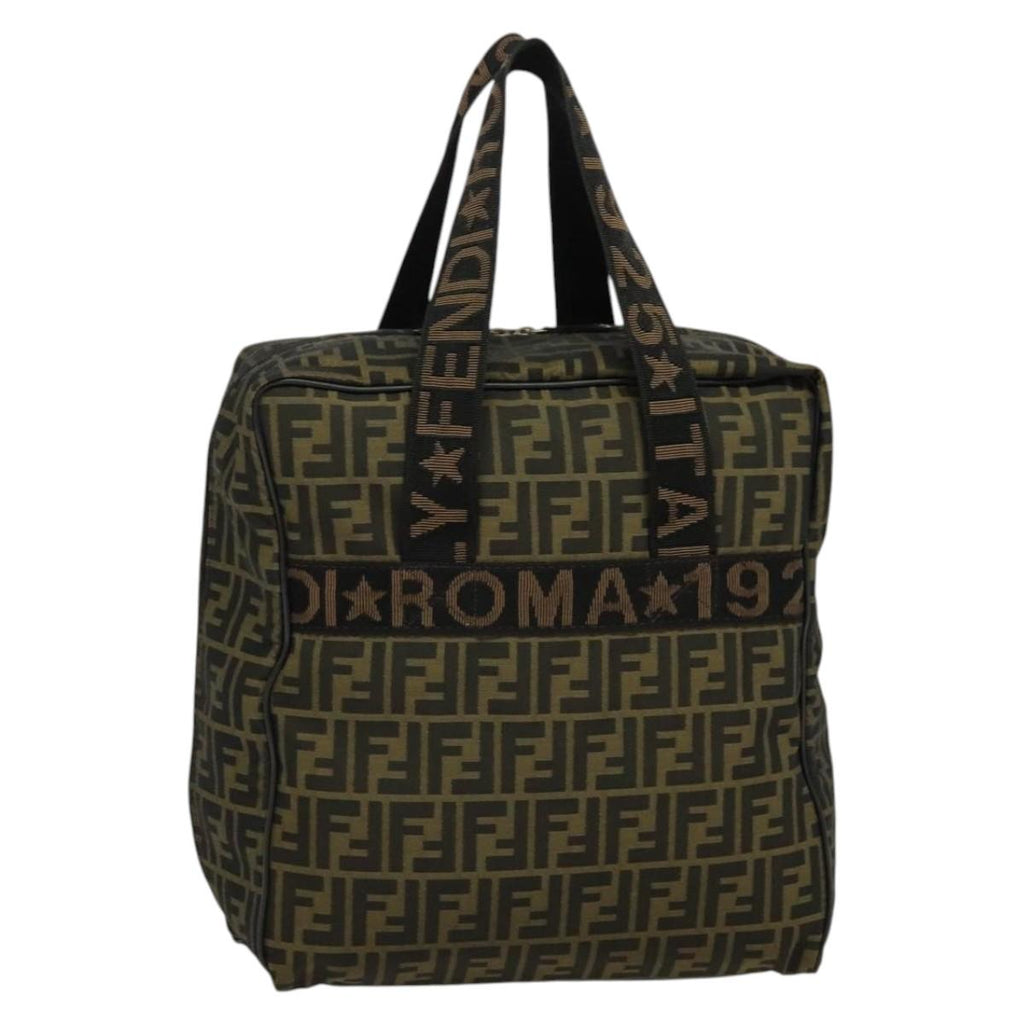 FENDI Zucca Canvas Shoes bag Brown Black 134236