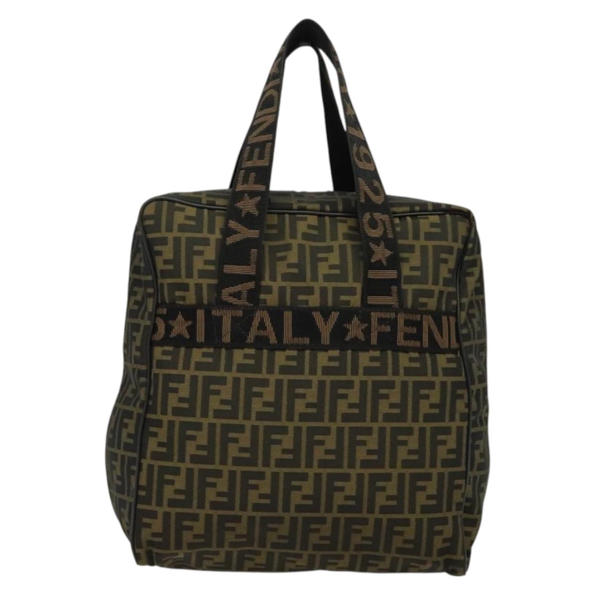 FENDI Zucca Canvas Shoes bag Brown Black 134236