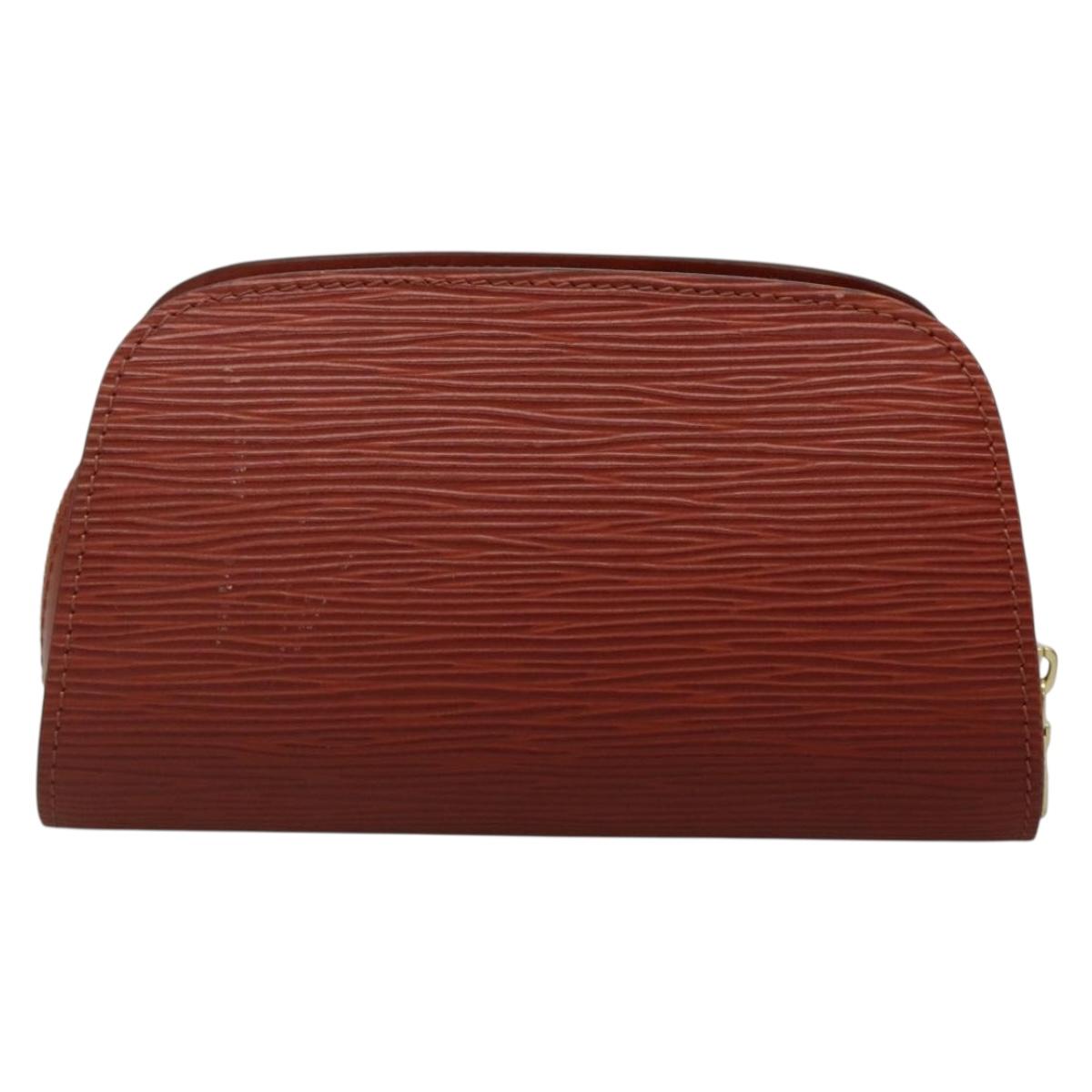 LOUIS VUITTON Epi Dauphine PM Pouch Brown M48443 LV 134586