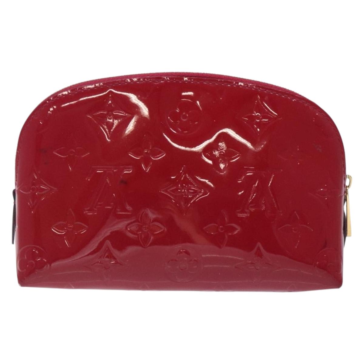 LOUIS VUITTON Monogram Vernis Pochette Cosmetic Rose Indian M90009 134589