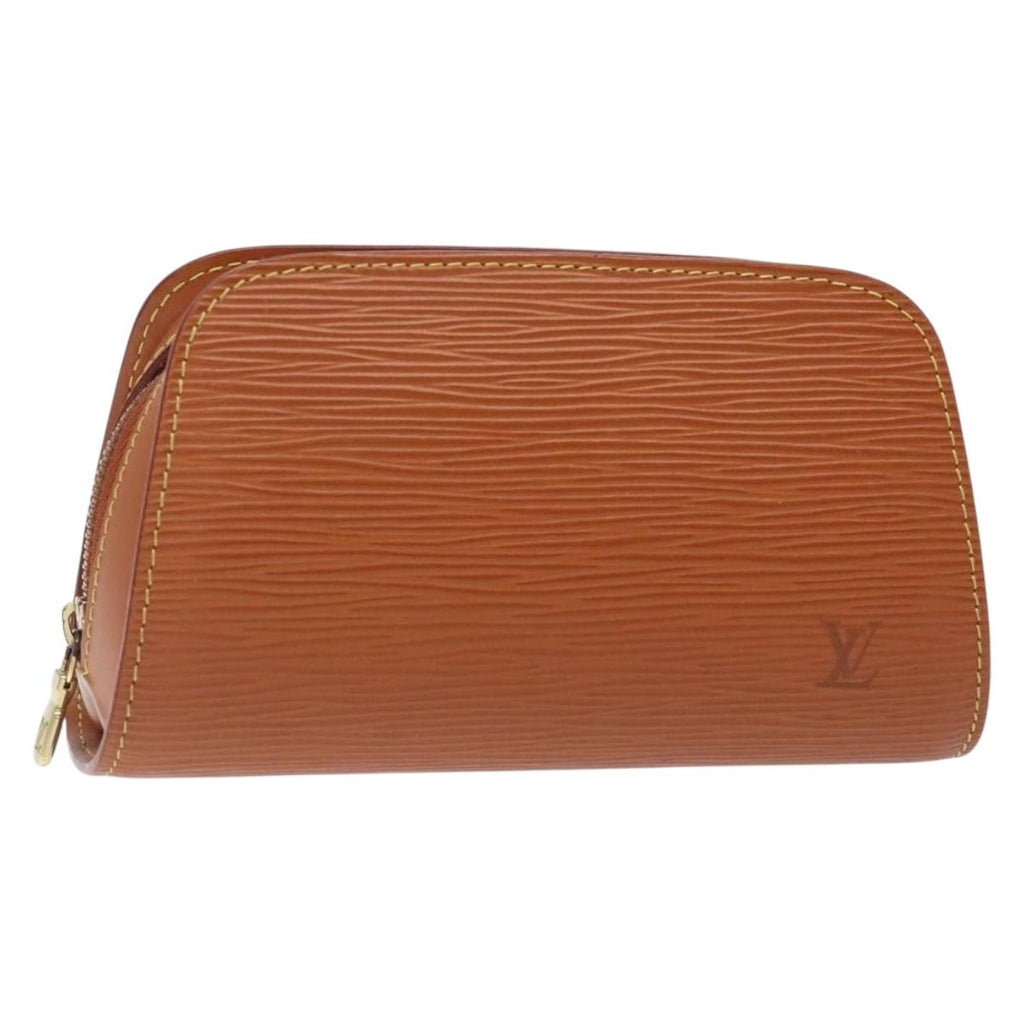 LOUIS VUITTON Epi Dauphine PM Pouch Brown M48443 LV 134667