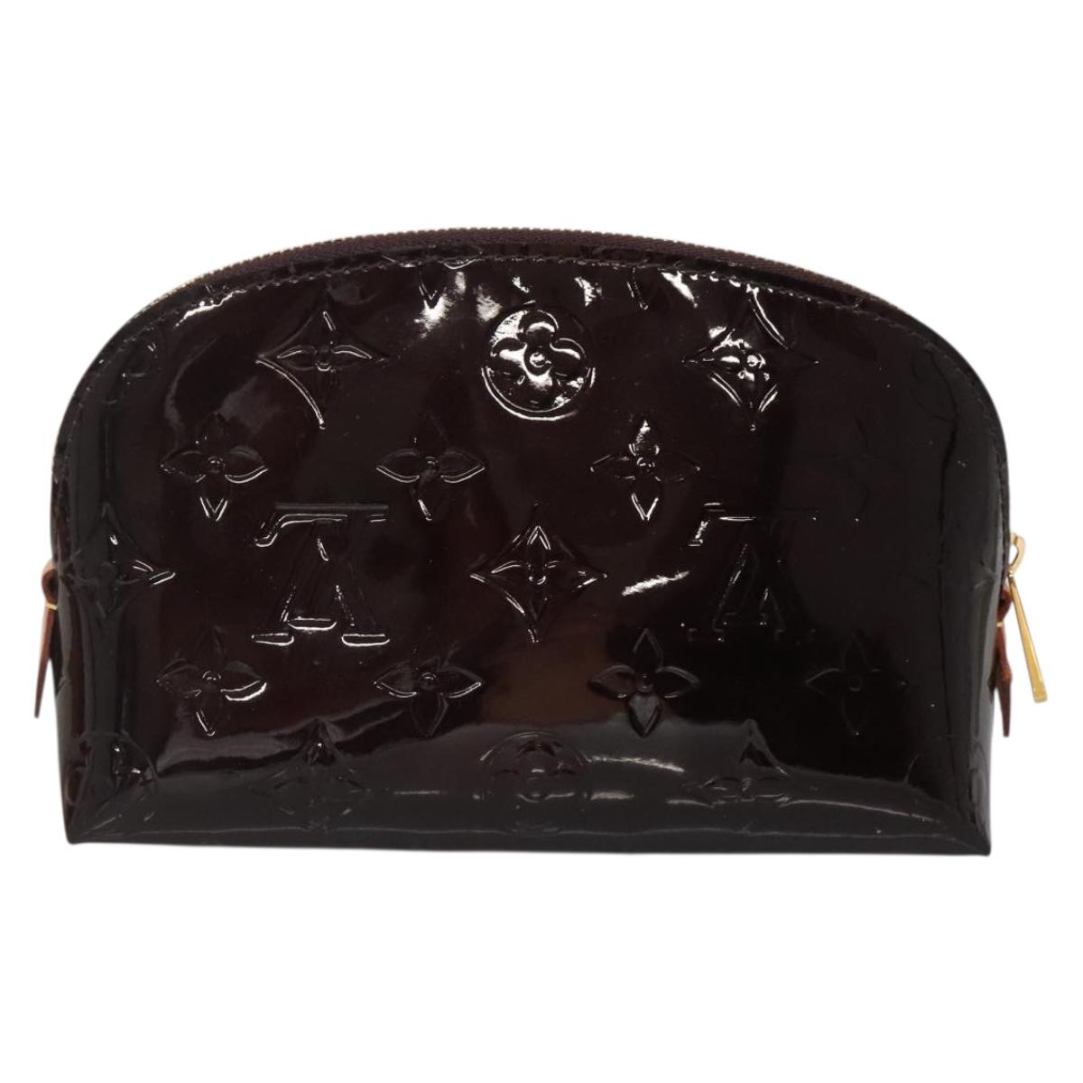 LOUIS VUITTON Monogram Vernis Pochette Cosmetic PM Amarante M91495 134672