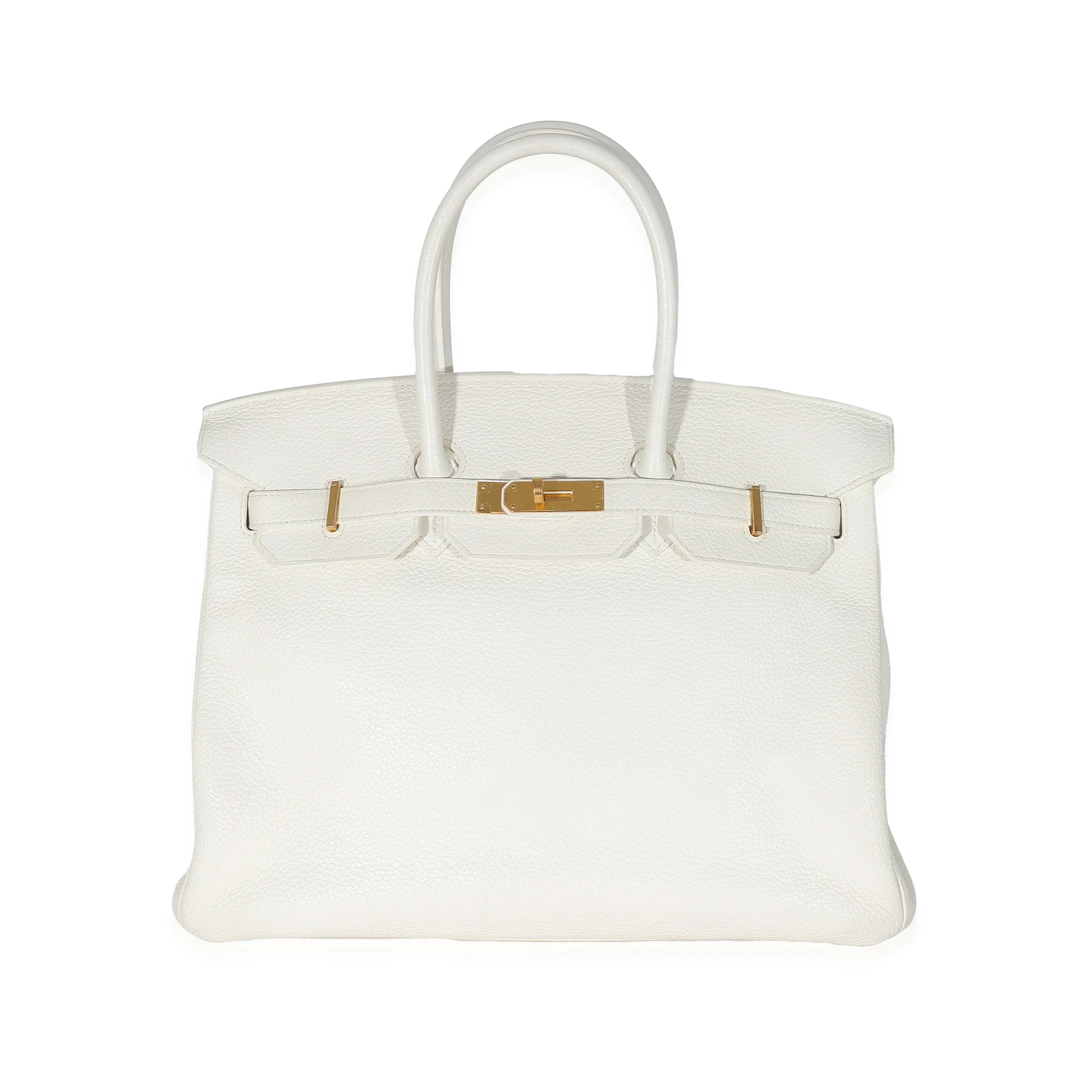 Hermes Blanc Clemence Togo Birkin 35