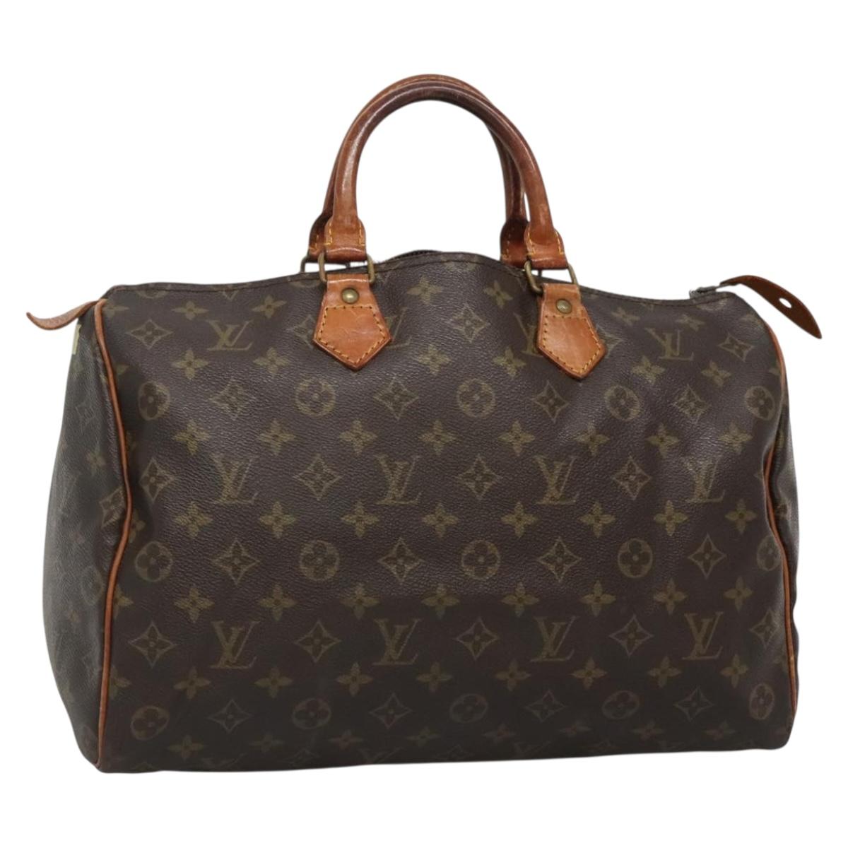 LOUIS VUITTON Monogram Speedy 35 Hand Bag M41524 LV 136095