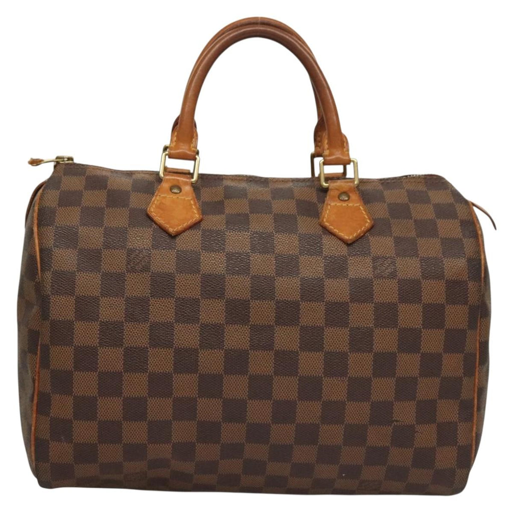 LOUIS VUITTON Damier Ebene Speedy 30 Hand Bag N41364 LV 136254