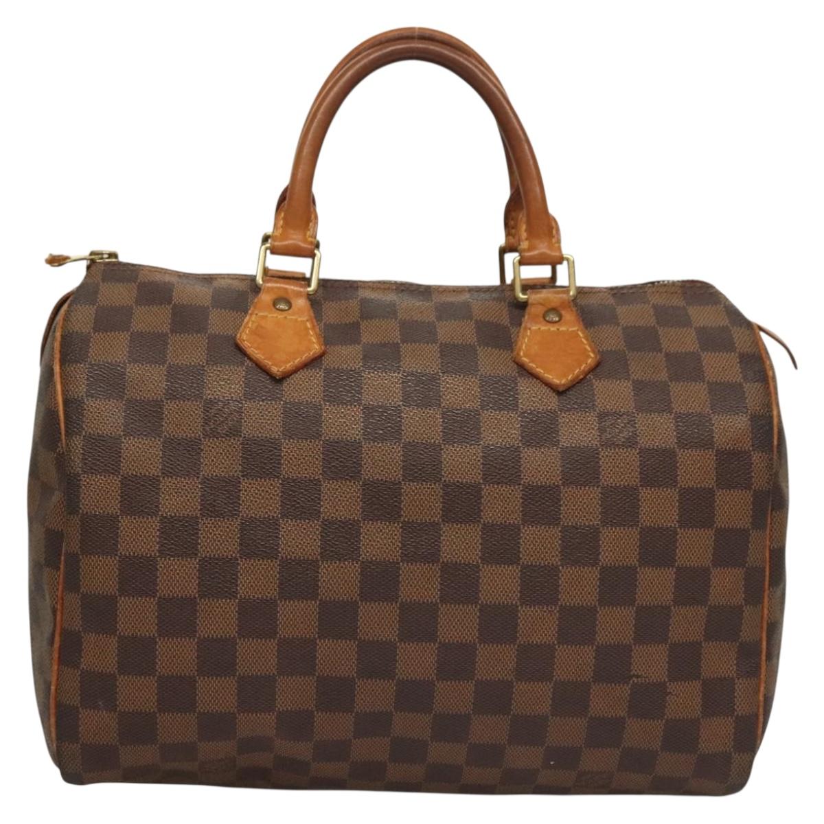 LOUIS VUITTON Damier Ebene Speedy 30 Hand Bag N41364 LV 136254