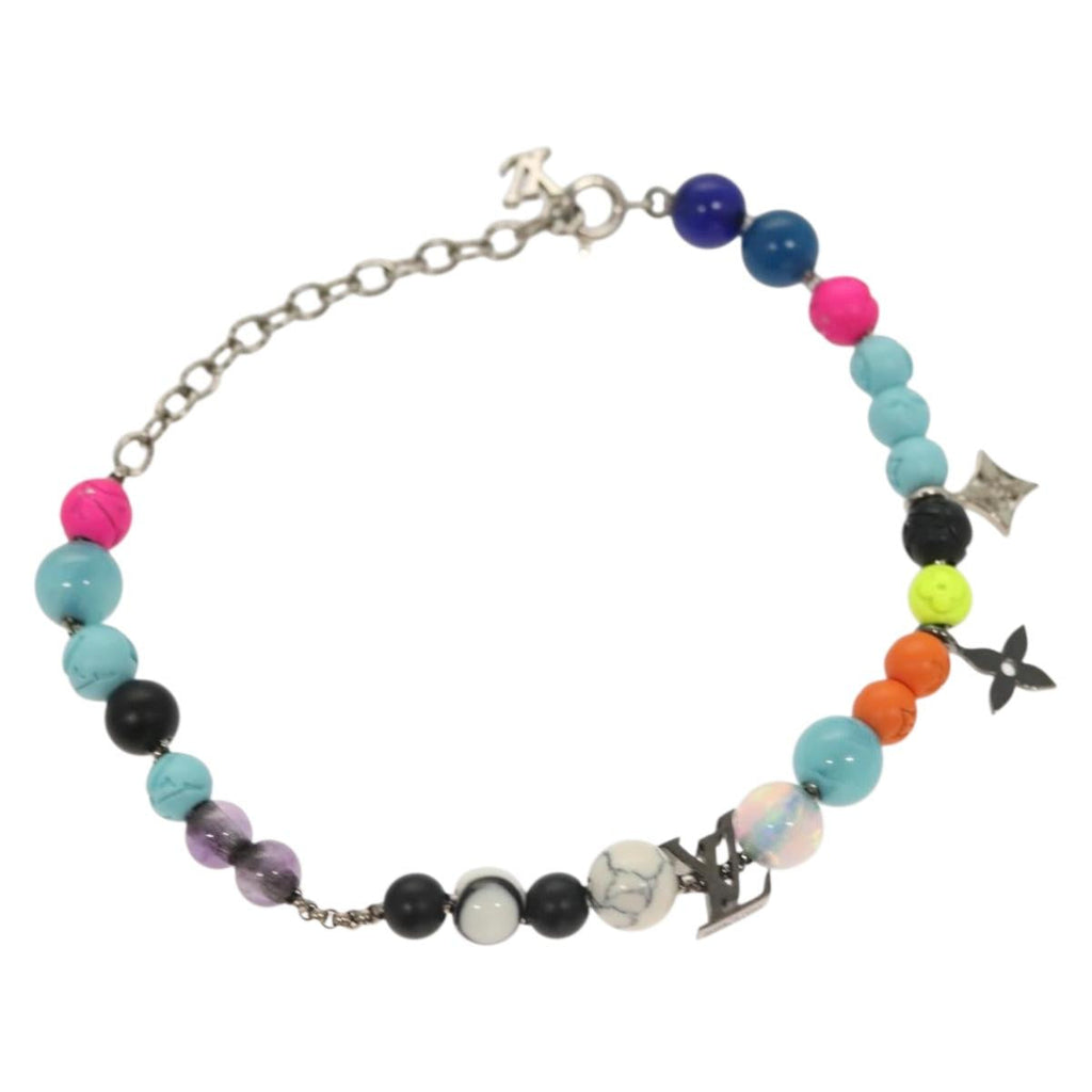 LOUIS VUITTON Brass Beads Bracelet metal Light Blue MP2938 LV 136336