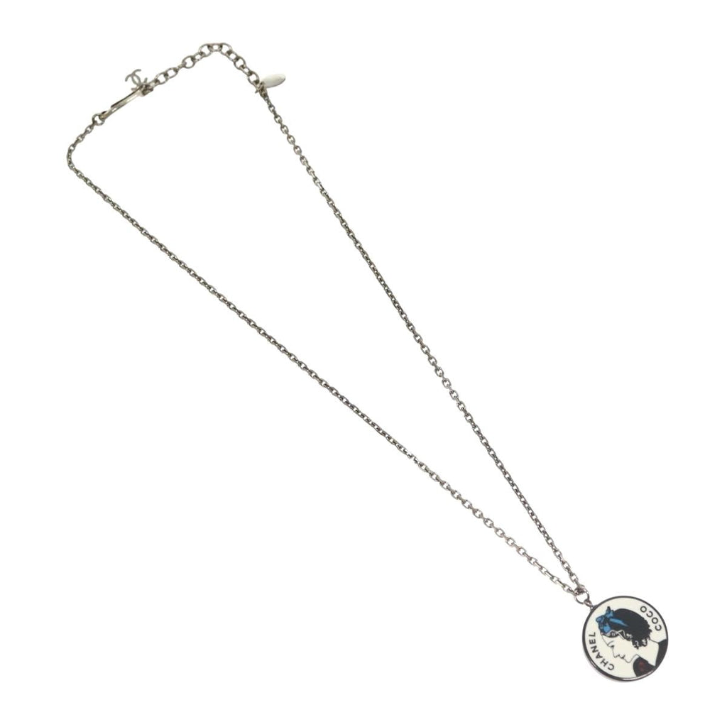 CHANEL Necklace metal Black CC 136337
