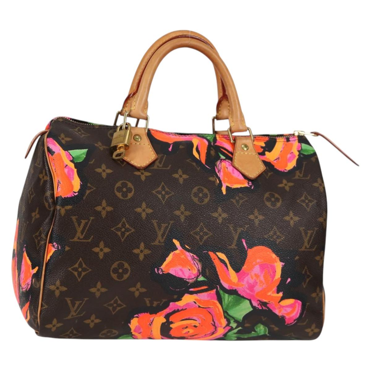 LOUIS VUITTON Monogram Rose Speedy 30 Hand Bag Orange Pink M48610 136544V