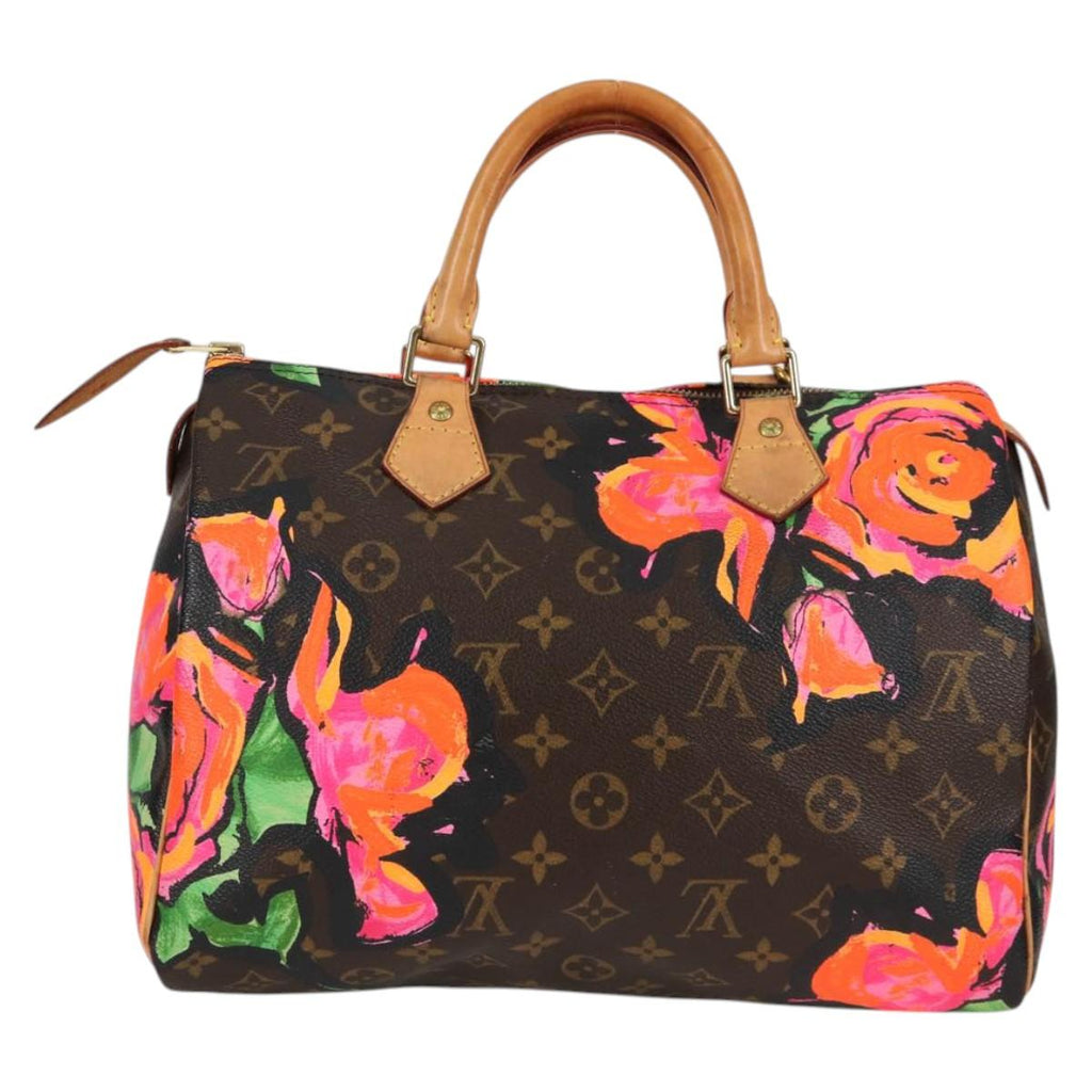 LOUIS VUITTON Monogram Rose Speedy 30 Hand Bag Orange Pink M48610 136544V