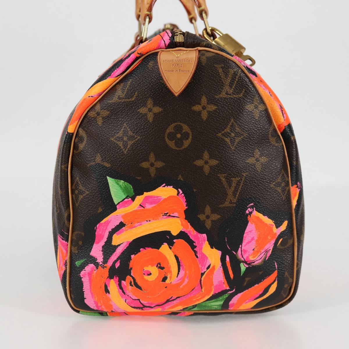 LOUIS VUITTON Monogram Rose Speedy 30 Hand Bag Orange Pink M48610 136544V