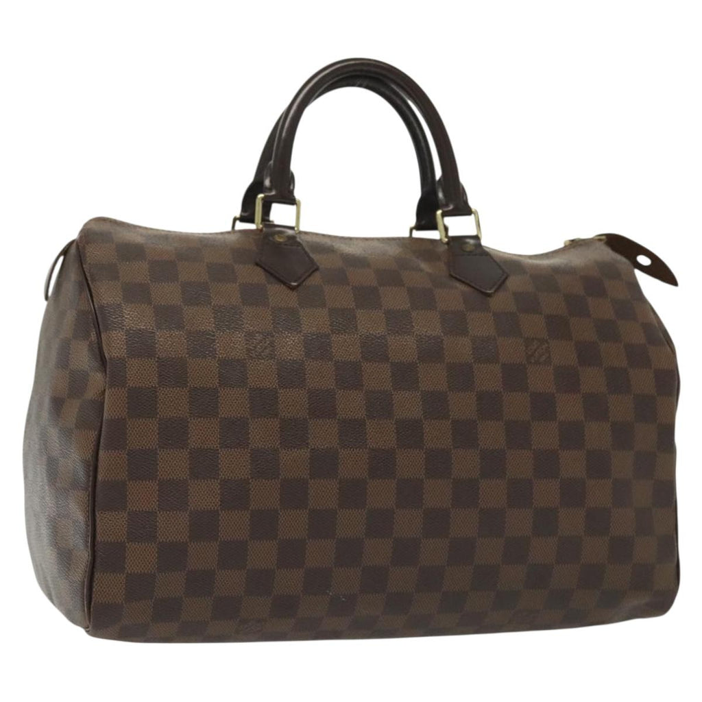 LOUIS VUITTON Damier Ebene Speedy 35 Hand Bag N41363 LV 136587