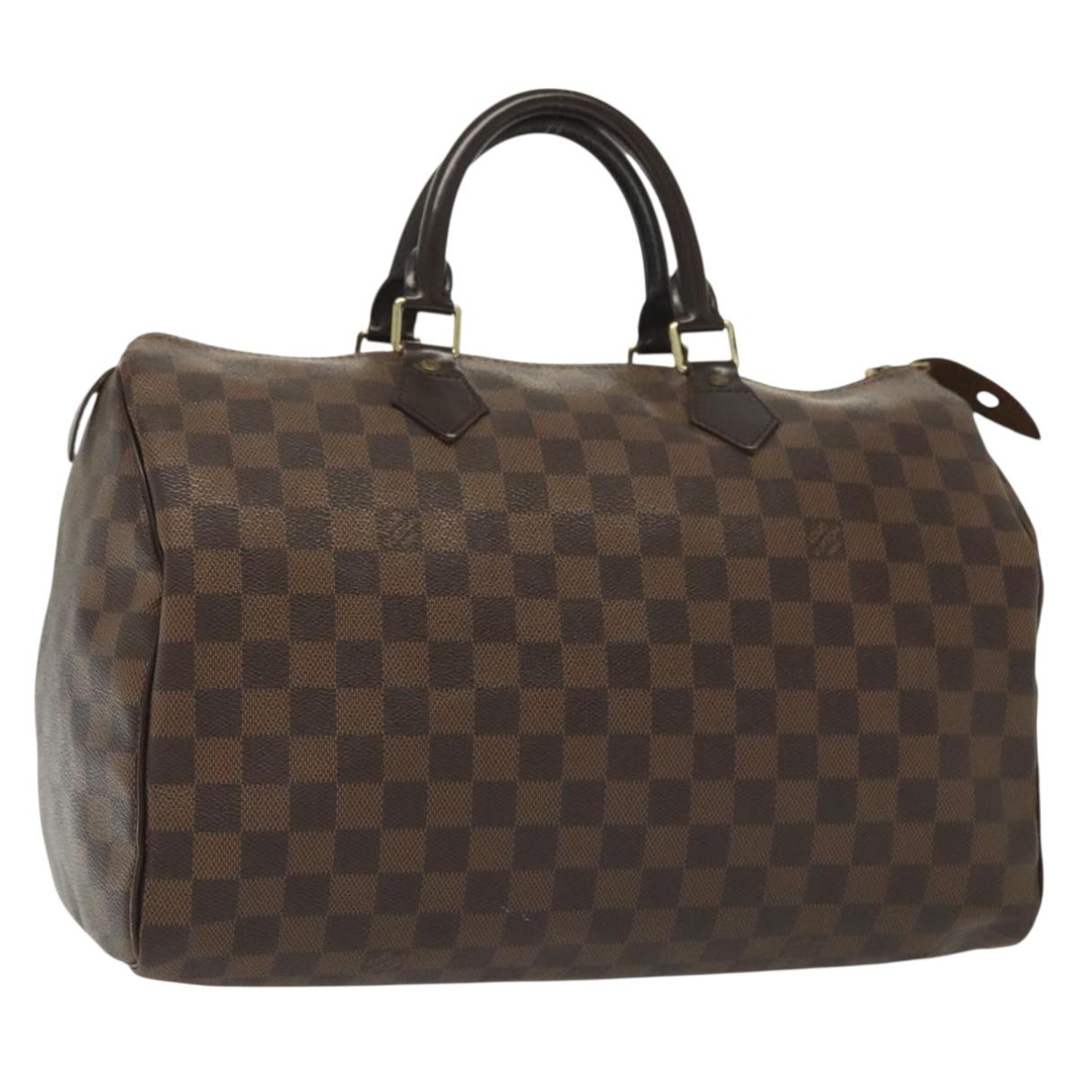 LOUIS VUITTON Damier Ebene Speedy 35 Hand Bag N41363 LV 136587