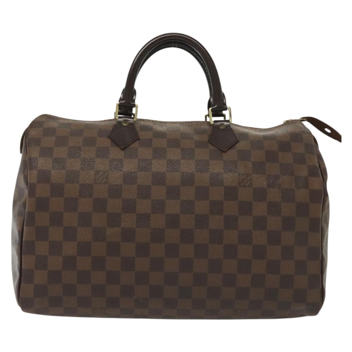 LOUIS VUITTON Damier Ebene Speedy 35 Hand Bag N41363 LV 136587
