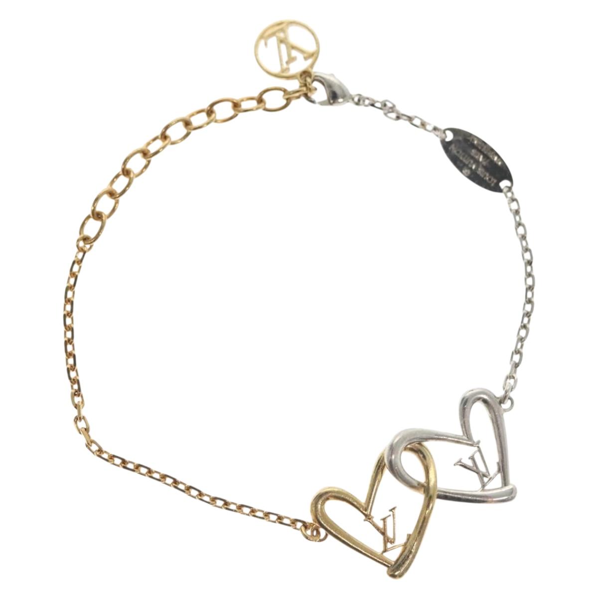 LOUIS VUITTON Brassle Heart Falling in Love Bracelet Gold M00466 LV 136741