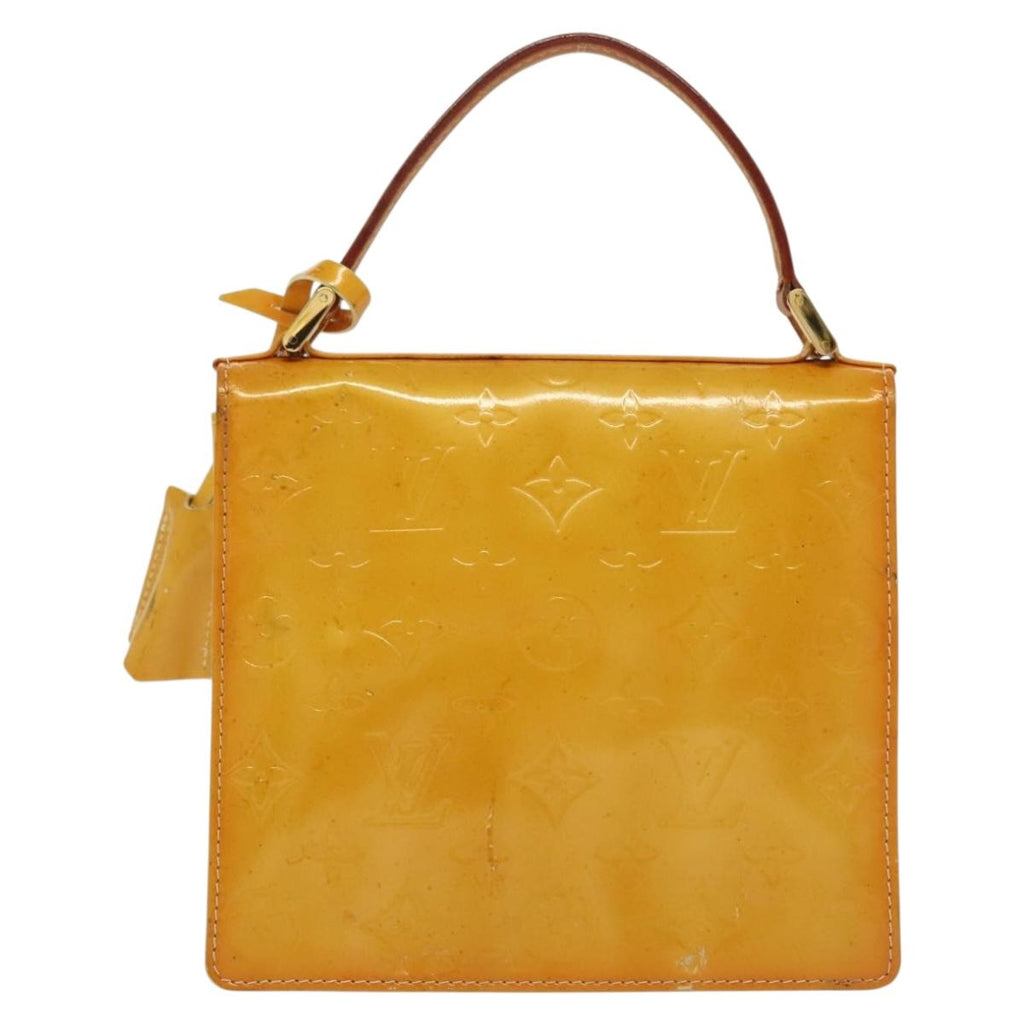 LOUIS VUITTON Monogram Vernis Spring Street Bag Lime Yellow M91068 136753