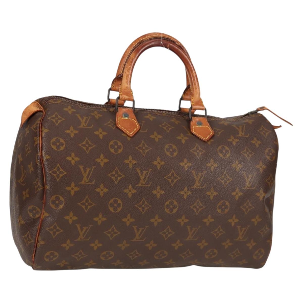 LOUIS VUITTON Monogram Speedy 35 Hand Bag M41524 LV 137076