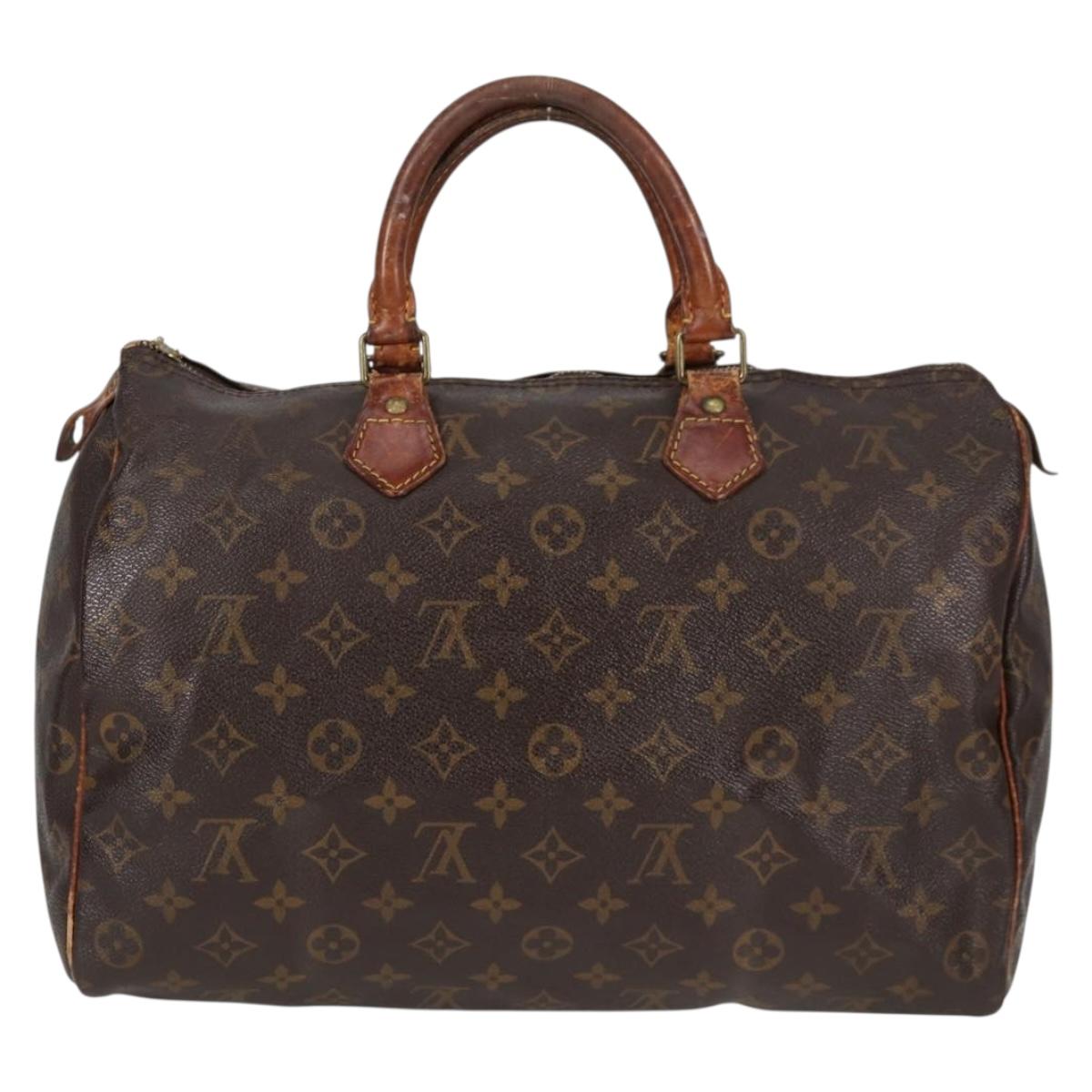 LOUIS VUITTON Monogram Speedy 35 Hand Bag M41524 LV 137084
