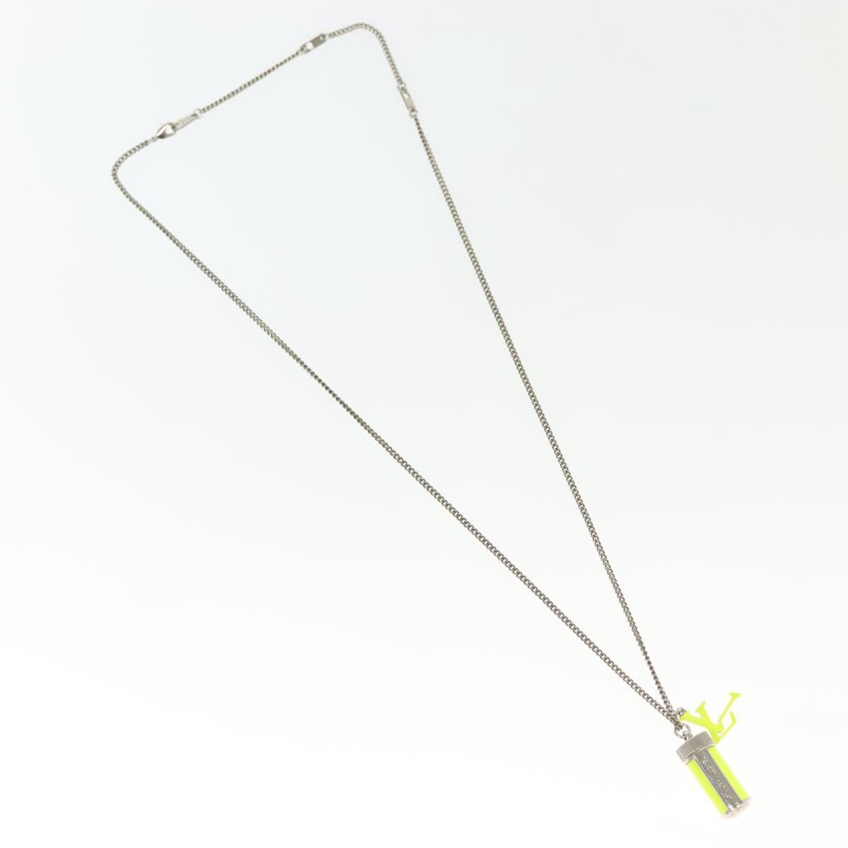 LOUIS VUITTON Collier LV Fluo Necklace metal Yellow Silver MP2143 LV 137309