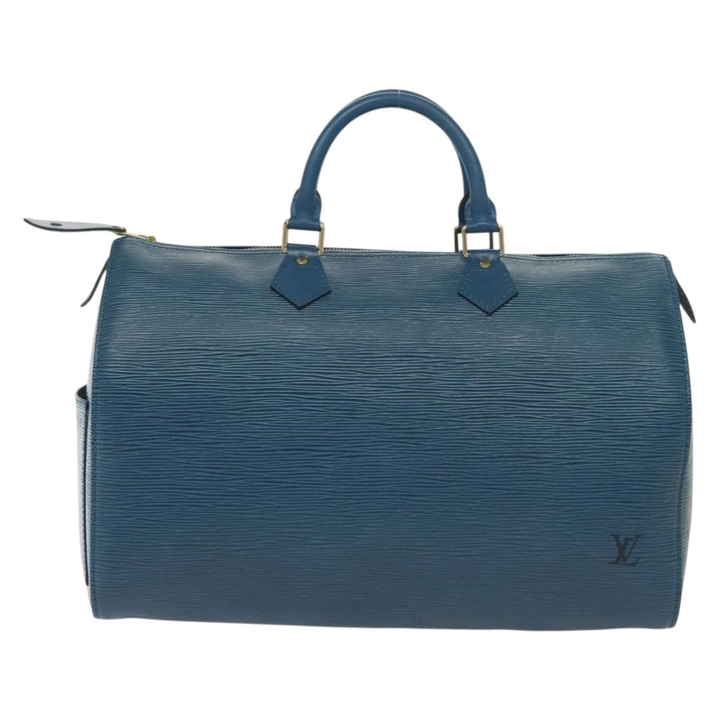 LOUIS VUITTON Epi Speedy 35 Hand Bag Toledo Blue M42995 LV 137925