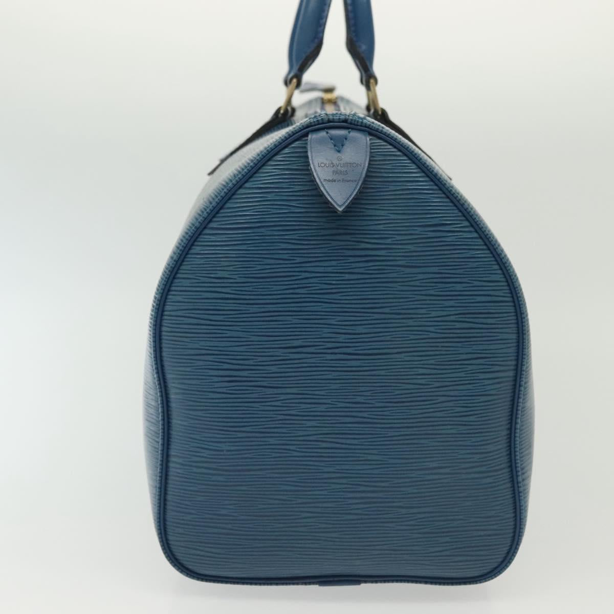 LOUIS VUITTON Epi Speedy 35 Hand Bag Toledo Blue M42995 LV 137925