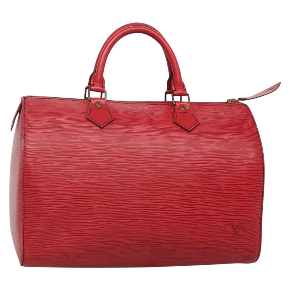 LOUIS VUITTON Epi Speedy 30 Hand Bag Castilian Red M43007 LV 138671