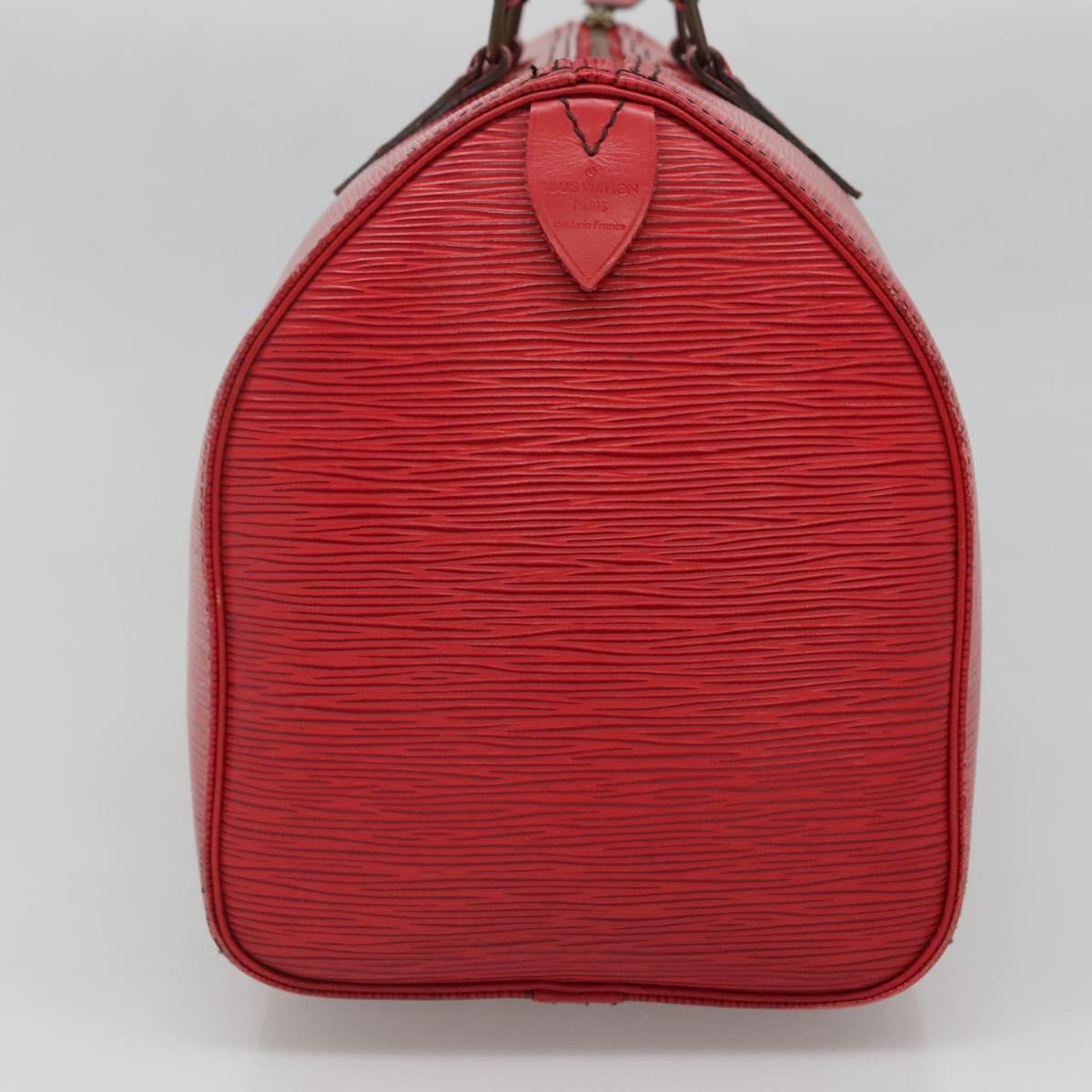 LOUIS VUITTON Epi Speedy 30 Hand Bag Castilian Red M43007 LV 138671