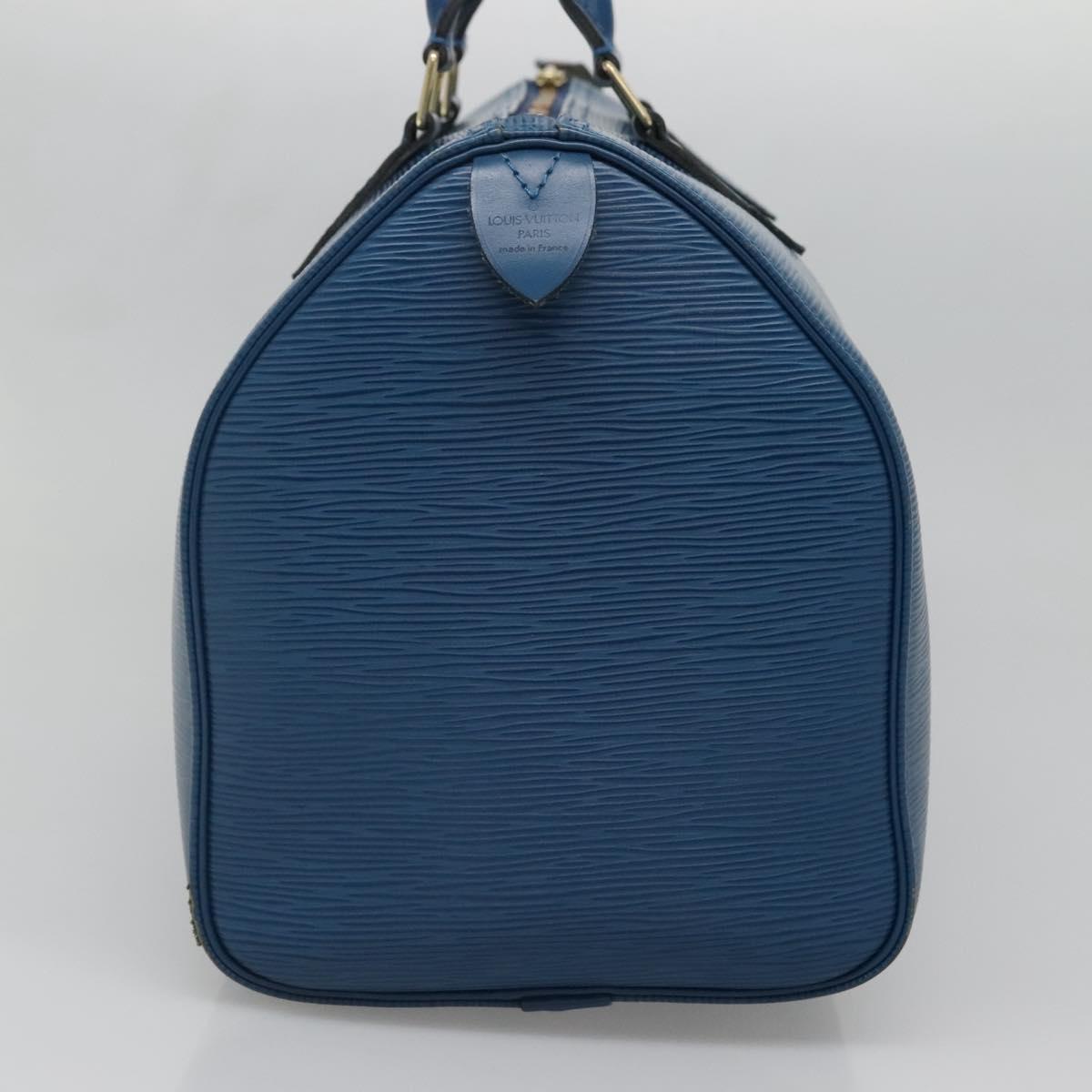 LOUIS VUITTON Epi Speedy 30 Hand Bag Toledo Blue M43005 LV 138732