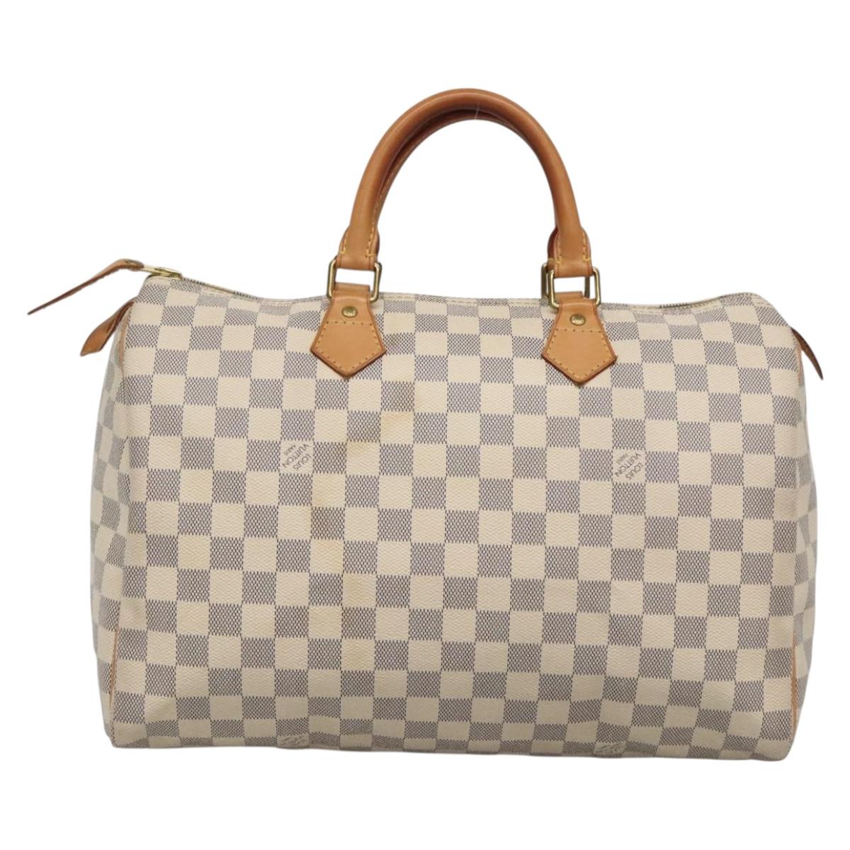 LOUIS VUITTON Damier Azur Speedy 35 Hand Bag N41535 LV 138779