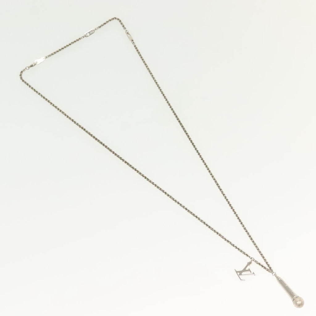 LOUIS VUITTON DJ Vocabulary Necklace metal Silver M69458 LV 138915