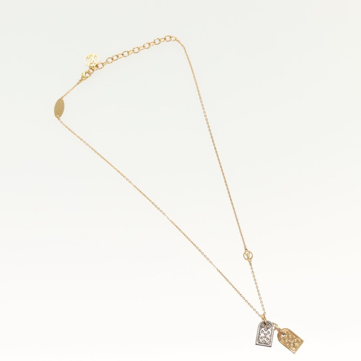 LOUIS VUITTON Nanogram Collier Precious Necklace metal Gold M63141 138918