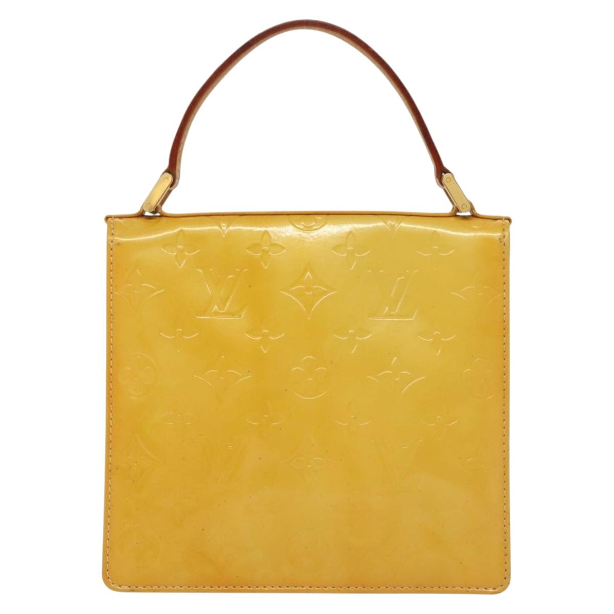LOUIS VUITTON Monogram Vernis Spring Street Bag Lime Yellow M91068 139389