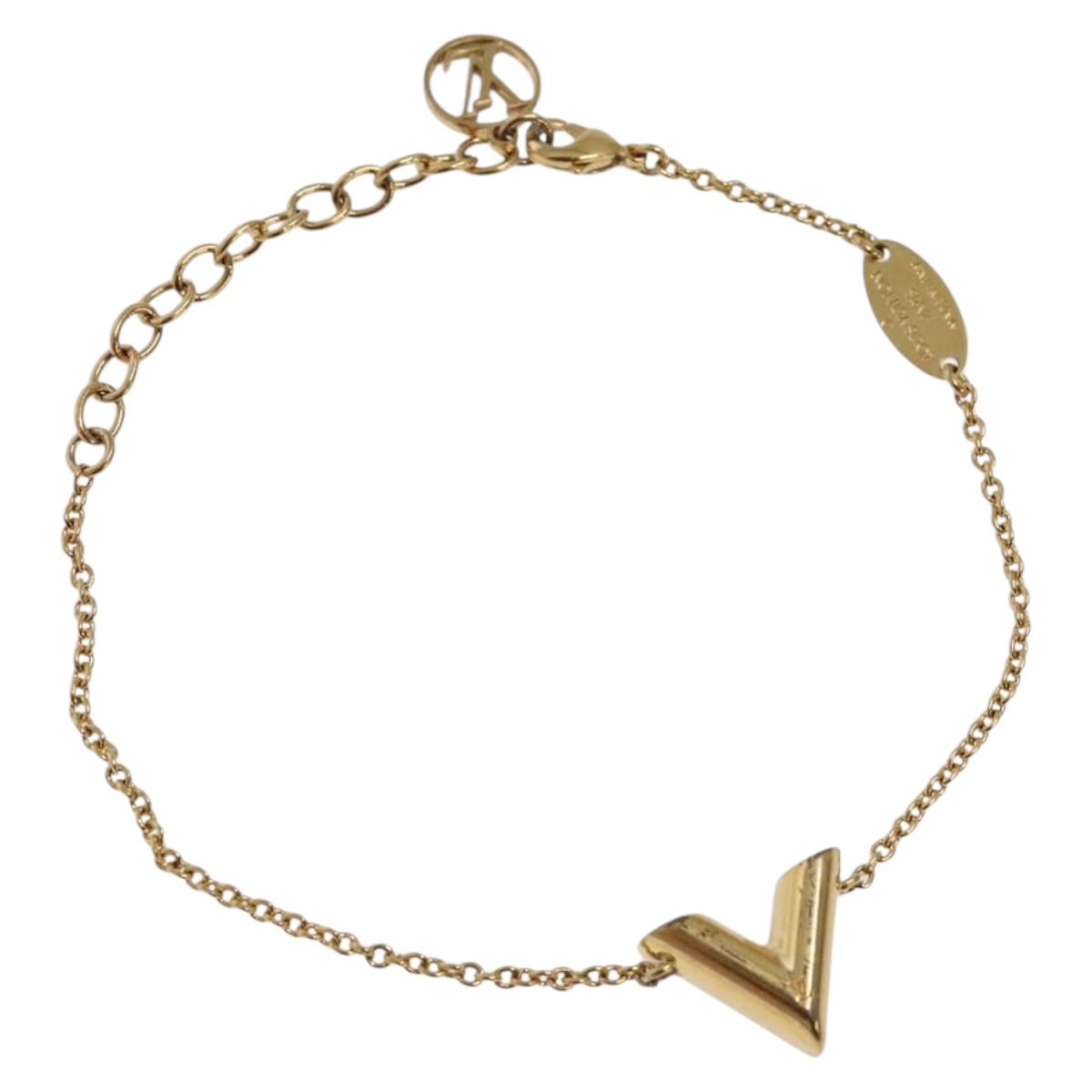LOUIS VUITTON Essential V Bracelet Gold M61084 LV 139434