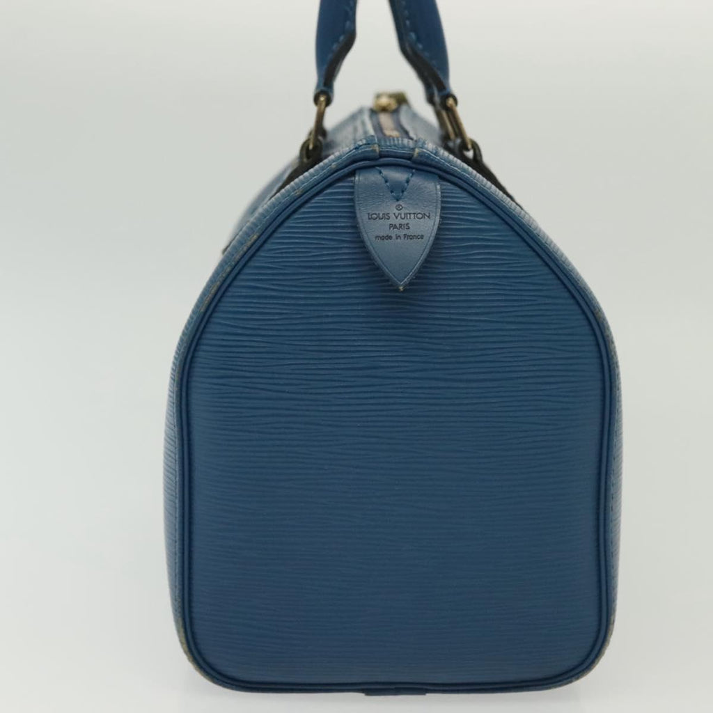 LOUIS VUITTON Epi Speedy 25 Hand Bag Toledo Blue M43015 LV 139792