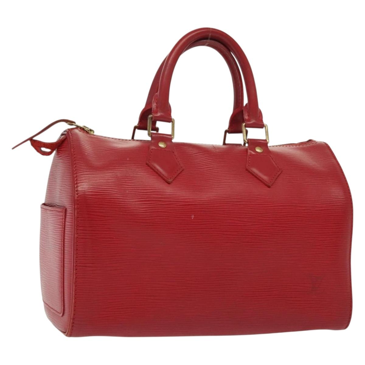LOUIS VUITTON Epi Speedy 25 Hand Bag Castilian Red M43017 LV 139881