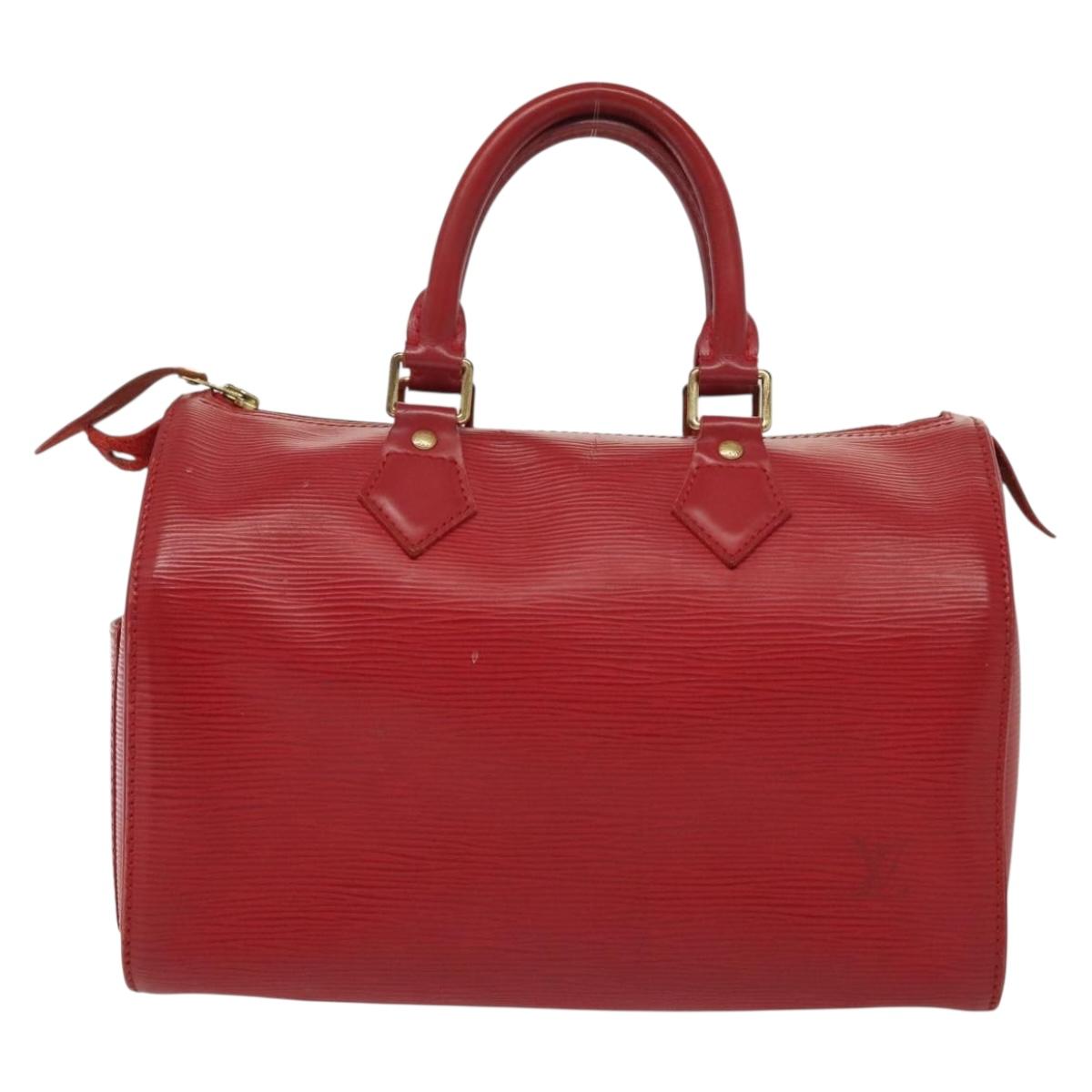 LOUIS VUITTON Epi Speedy 25 Hand Bag Castilian Red M43017 LV 139881