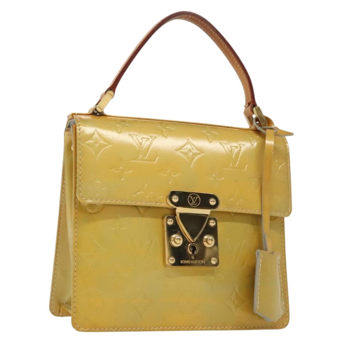 LOUIS VUITTON Monogram Vernis Spring Street Hand Bag Gris M91029 LV 140066