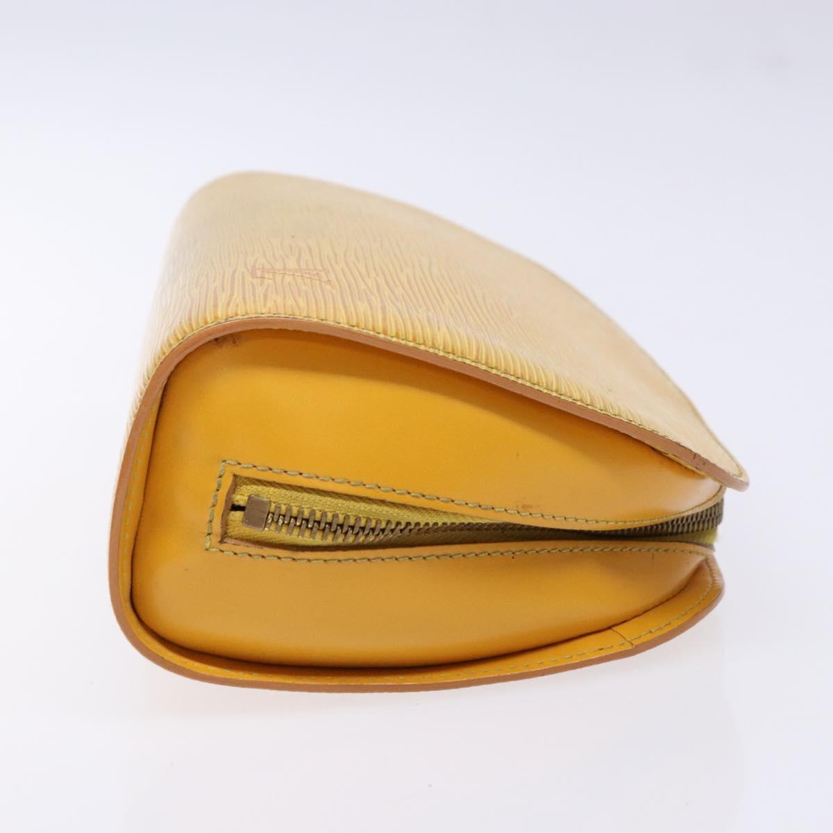LOUIS VUITTON Epi Dauphine GM Pouch Yellow LV 140087