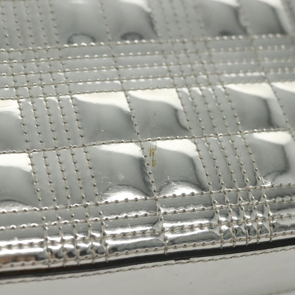 BURBERRY Chain Shoulder Bag Enamel Silver 140195