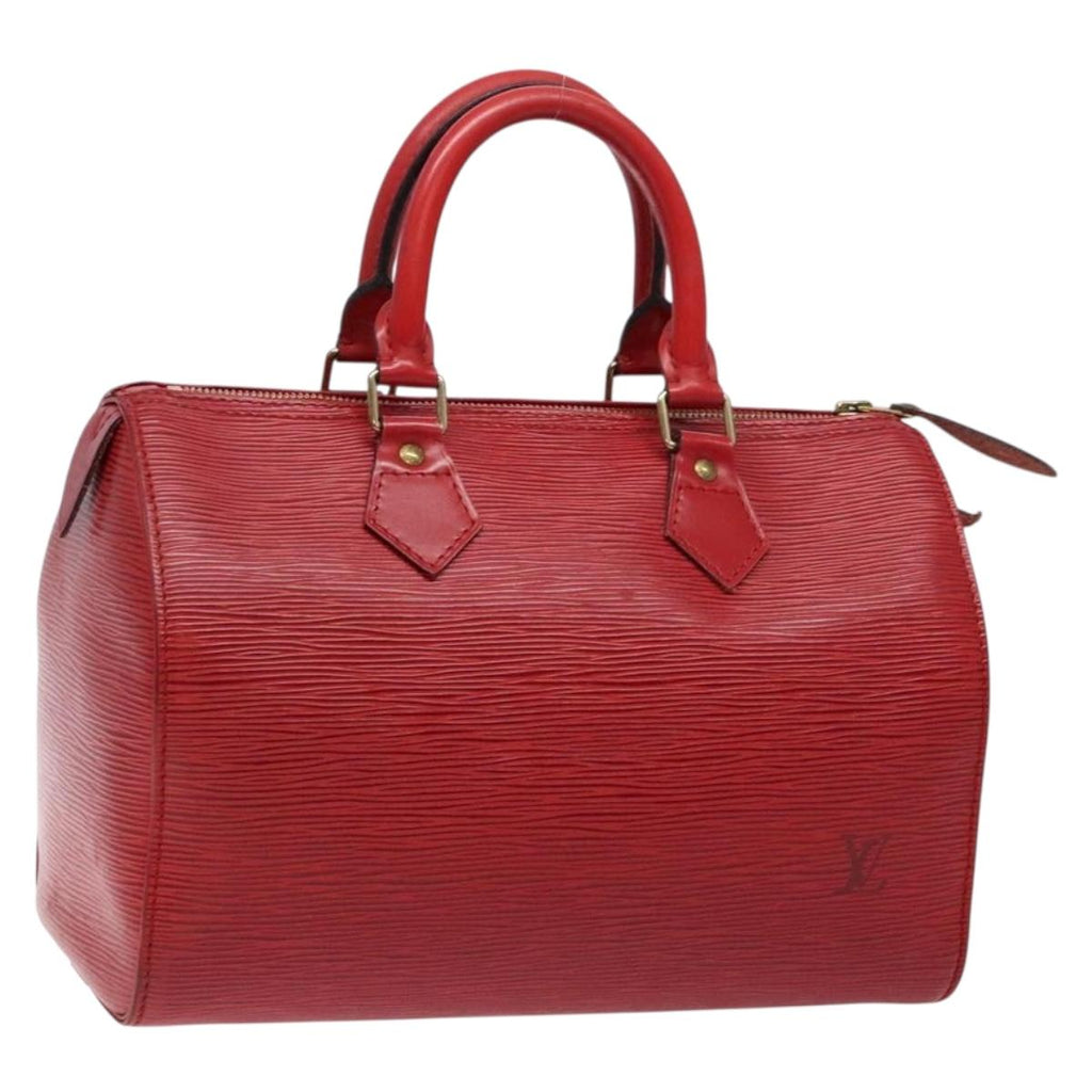 LOUIS VUITTON Epi Speedy 25 Hand Bag Castilian Red M43017 LV 140324