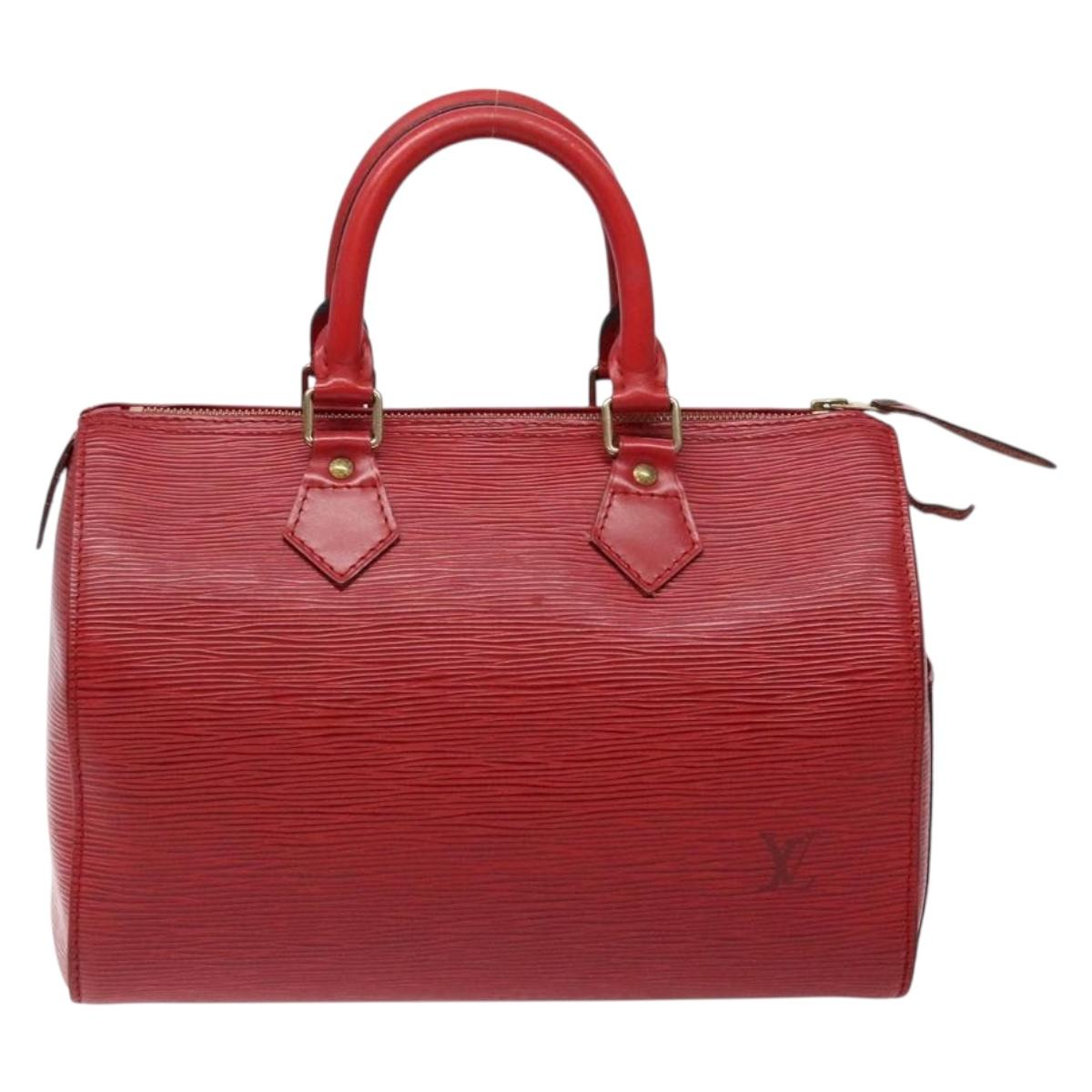 LOUIS VUITTON Epi Speedy 25 Hand Bag Castilian Red M43017 LV 140324